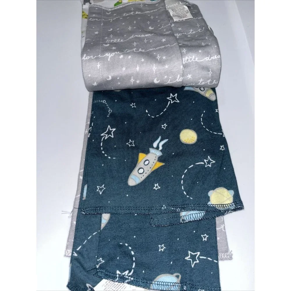 NWT Trend Lab Jersey Burp Cloth Set, Baby Traveler, (Pack of 3)